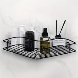 Space Saving Corner Shower Rack - Triangular Bathroom Organizer Without Drilling, Suitable for Storing Shampoo and Soap