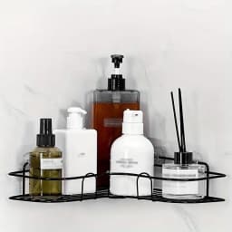 Space Saving Corner Shower Rack - Triangular Bathroom Organizer Without Drilling, Suitable for Storing Shampoo and Soap