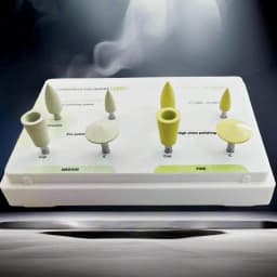 8PCS Dental Polishing Kit Cost-Effective Medium/Fine Rubber Silicon Carbide Points Autoclavable at 134°C for RA Low Handpiece