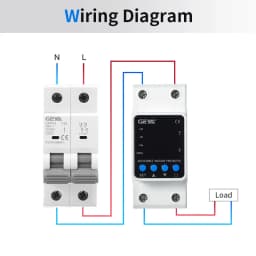 GEYA 40A/63A/80A Adjustable Over Voltage and Under Voltage Protective Device Protector Relay Limit With Over Current Protection