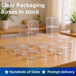 10pcs Clear Plastic PET Foldable Square Display Boxes PVC Retail Gift Square Packaging Transparent PP Favor Storage Figure Box