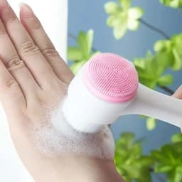CNK Wholesale 3D Bilateral Cleanser Brush Facial Soft Manual Massage Silicone Facial Bristles Silicone Double Sided Face Brush