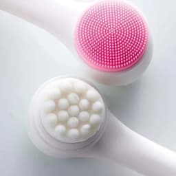 CNK Wholesale 3D Bilateral Cleanser Brush Facial Soft Manual Massage Silicone Facial Bristles Silicone Double Sided Face Brush