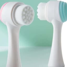 CNK Wholesale 3D Bilateral Cleanser Brush Facial Soft Manual Massage Silicone Facial Bristles Silicone Double Sided Face Brush