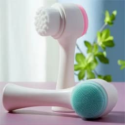 CNK Wholesale 3D Bilateral Cleanser Brush Facial Soft Manual Massage Silicone Facial Bristles Silicone Double Sided Face Brush