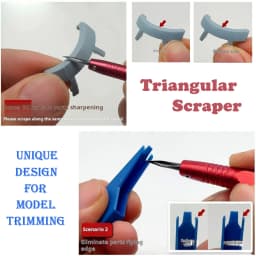Model Scriber Tool Set with Scribing needle&TriangularScraper-Precision Panel Line Engraving Trimming tool forGundam,RG Models