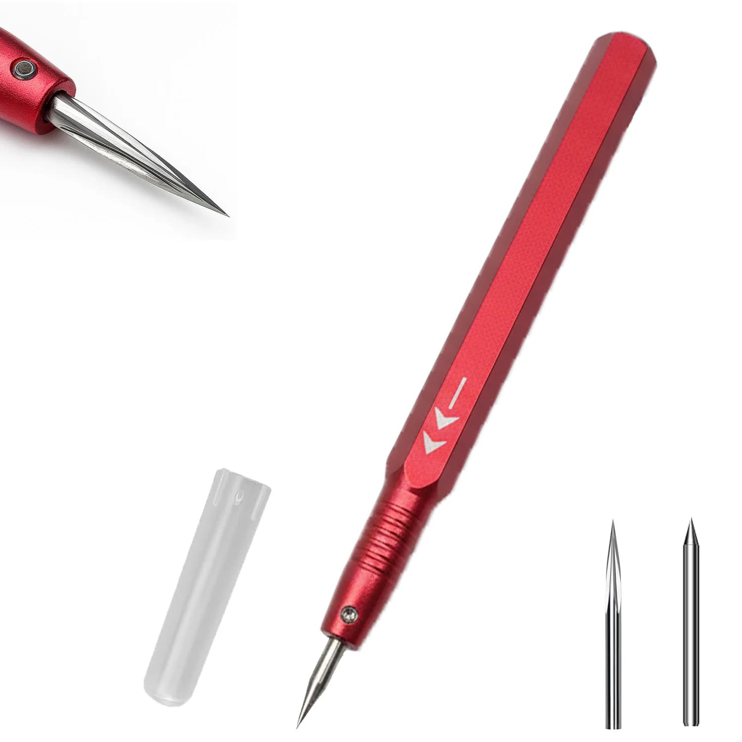 Model Scriber Tool Set with Scribing needle&TriangularScraper-Precision Panel Line Engraving Trimming tool forGundam,RG Models