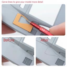 Model Scriber Tool Set with Scribing needle&TriangularScraper-Precision Panel Line Engraving Trimming tool forGundam,RG Models