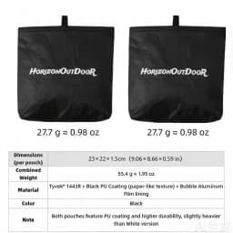 [HODRGEAR] Outdoor Tyvek® Insulated Food Pouch Ultralight Freeze-Dried Meal Cozy Warmer Bag Tear-Resistant Hiking Camping Gear