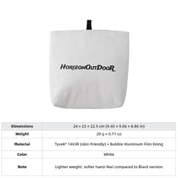[HODRGEAR] Outdoor Tyvek® Insulated Food Pouch Ultralight Freeze-Dried Meal Cozy Warmer Bag Tear-Resistant Hiking Camping Gear