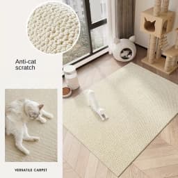Imitation Sisal Cat Scratching Mat Can Be Cut to Size, Non-Slip, Pineapple Pattern, Wear-Resistant and Scratching Mat for Cats