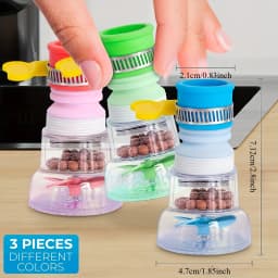 360 Degree Adjustable Kitchen Sink Faucet Extender Multi Color Tap Water Filter with Sediment Balls Bio Filter UV Sterilizer