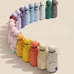 New Mini Capsule Folding Umbrella UPF50+ Portable Sun Rain Umbrella Dual Use Protection Vinyl Travel Accessoreis for Outdoor
