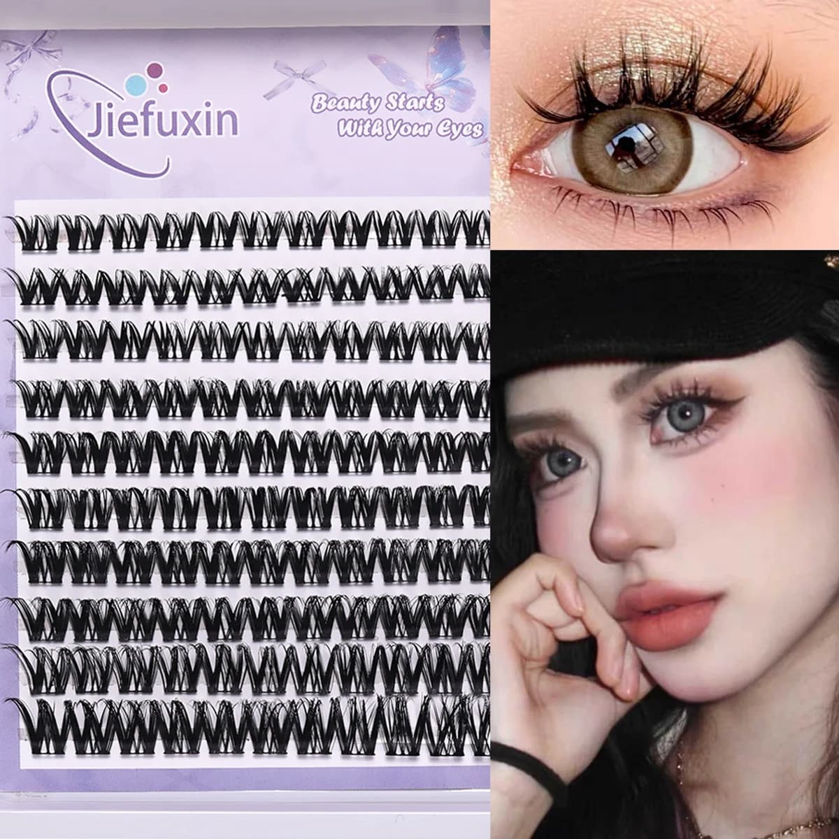 Lash Clusters Extensions Natural Look Lashes D Curl Fluffy Cluster Lashes DIY Eyelash