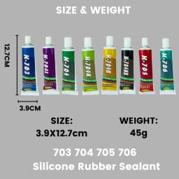 Silicone Industrial Adhesive 45g K-703 704 705 706 RTV Silicone Rubber Black White Transparent Electronic Component Sealing Glue