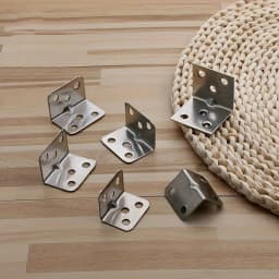 50Pcs right-angle bracket angle code set (10 angle codes + 40 screws), 90-degree L-shaped metal connector, for furniture shelf c