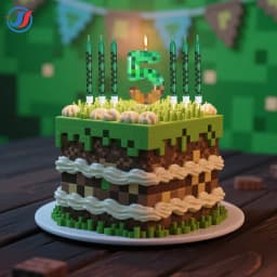 7Pcs Retro Pixel Birthday Cake Candles Topper for Pixel Theme Party Anniversary Party Video Game Party Supplies for Boys Girls