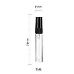 Bulk Pack 5/10/20/50/100PCS 5ML Black Glass Spray Bottles with 4 Essential Accessories - Dropper Funnel Dispenser Syringe