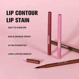 Lakerain Lip Contour Lip Stain Pen Smudge-proof Non-stick Cup Moisturizing Lip Makeup Cosmetic 2-in-1 Lip Stain & Liner