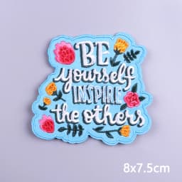 Colorful Letters Applique Iron On Patches For Clothing Stickers Cartoon Phrases Embroidered Patches On Clothes Fusible Badges