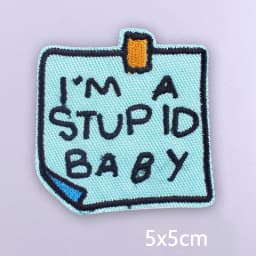 Colorful Letters Applique Iron On Patches For Clothing Stickers Cartoon Phrases Embroidered Patches On Clothes Fusible Badges