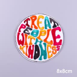 Colorful Letters Applique Iron On Patches For Clothing Stickers Cartoon Phrases Embroidered Patches On Clothes Fusible Badges