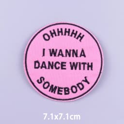 Colorful Letters Applique Iron On Patches For Clothing Stickers Cartoon Phrases Embroidered Patches On Clothes Fusible Badges