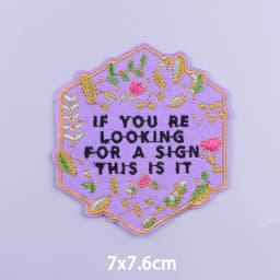 Colorful Letters Applique Iron On Patches For Clothing Stickers Cartoon Phrases Embroidered Patches On Clothes Fusible Badges