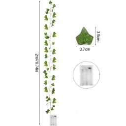 2/5/10M Silk Leaves Fake Creeper Green Leaf Ivy Vine LED String Lights for Home Wedding Hanging Garland Artificial Plants Decor
