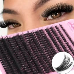 280 Clusters of 60D False Mink Eyelashes D Curly Natural Eyelashes Extension Russian Strip Individual Eyelashes Makeup Tool