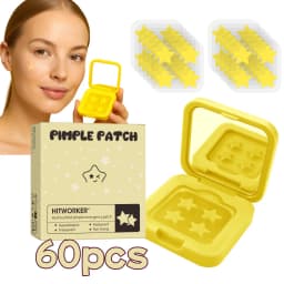 60pcs Star Acne Patches, 4 Colors, Hydrocolloid Cover, Mirror Case Included Random color blind box
