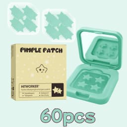 60pcs Star Acne Patches, 4 Colors, Hydrocolloid Cover, Mirror Case Included Random color blind box