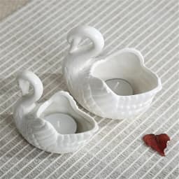 Swan Ceramic Ornaments Decoration Desktop Storage Box Tealight Candles Holder Flower Pot Home Decor Furnishings