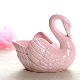 Swan Ceramic Ornaments Decoration Desktop Storage Box Tealight Candles Holder Flower Pot Home Decor Furnishings