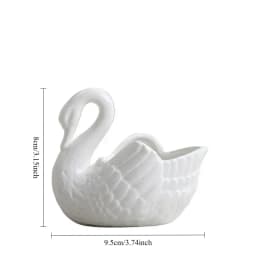 Swan Ceramic Ornaments Decoration Desktop Storage Box Tealight Candles Holder Flower Pot Home Decor Furnishings