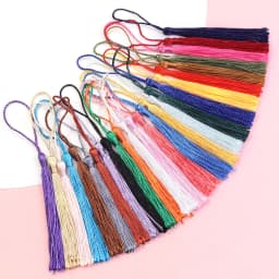 30pcs 13cm Hanging Rope Polyester Tassel Fringe Soft Flossy Tassel For DIY Bookmark Keychain Pendants Jewelry Making Accessories