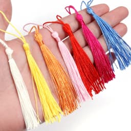 30pcs 13cm Hanging Rope Polyester Tassel Fringe Soft Flossy Tassel For DIY Bookmark Keychain Pendants Jewelry Making Accessories