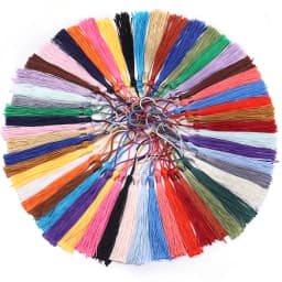 30pcs 13cm Hanging Rope Polyester Tassel Fringe Soft Flossy Tassel For DIY Bookmark Keychain Pendants Jewelry Making Accessories