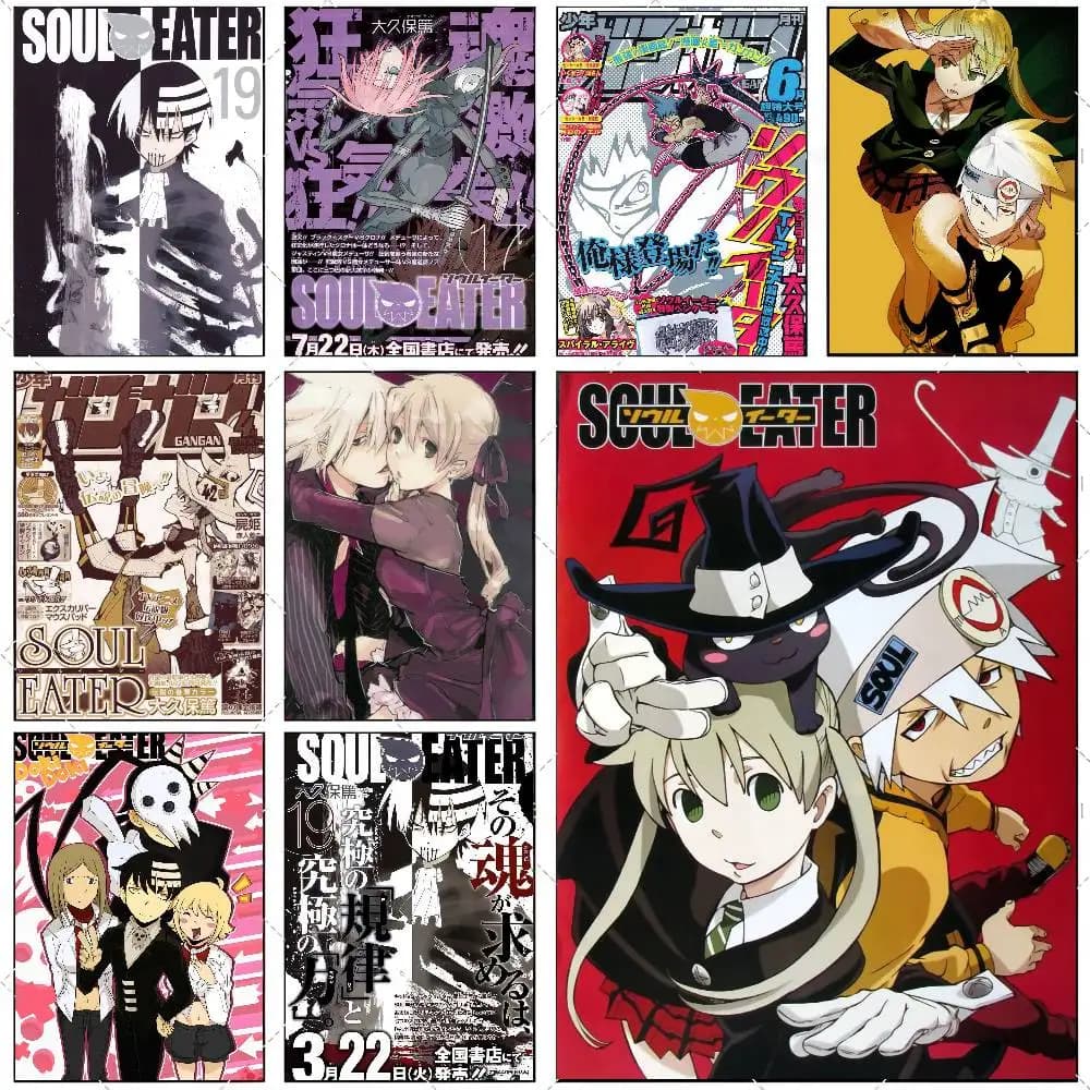 CARTOON S-soul E-Eater Anime Poster High-definition art sticker Self adhesive waterproof home decoration for living room