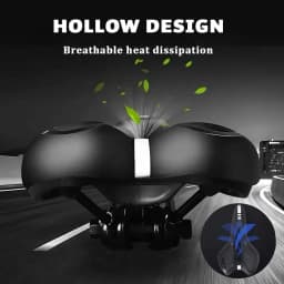 PU Leather Sponge Padded Bike Saddle MTB Mountain Road Cycling Seat Comfortable Soft Shockproof Memoryfoam Cushion for Men Women