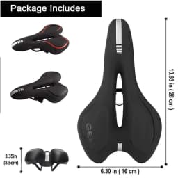 PU Leather Sponge Padded Bike Saddle MTB Mountain Road Cycling Seat Comfortable Soft Shockproof Memoryfoam Cushion for Men Women