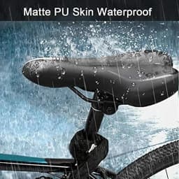 PU Leather Sponge Padded Bike Saddle MTB Mountain Road Cycling Seat Comfortable Soft Shockproof Memoryfoam Cushion for Men Women