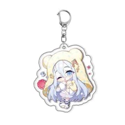 Anime PJSK Keychain 55mm Pin Brooch Project Sekai Momoi Airi Hinomori Shizuku Acrylic Keyring Strap Figure Hanging Accessories