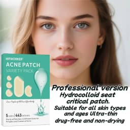 Hydrocolloid Acne Patch Facial Cleansing Care Essence, Tool Accessory, Invisible and Waterproof, Suitable for All Skin Types