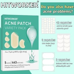 Hydrocolloid Acne Patch Facial Cleansing Care Essence, Tool Accessory, Invisible and Waterproof, Suitable for All Skin Types