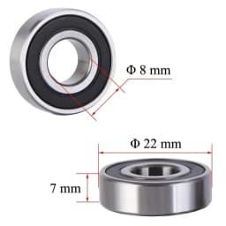10Pcs|20Pcs 608 ZZ 608RS Ball Bearings Metal Double Shielded Miniature Deep Groove Skateboard Ball Bearings 8mm X 22mm X 7mm