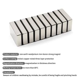 40x25x10mm Super Strong Neodymium Magnet N35 NdfeB Permanent Magnetic imanes Block Powerful Magnets Refrigerator