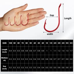 FishTrip Red Octopus Hooks 25-100PCS Circle Hook Offset 2X Strong Live Bait Barbed Carp Hook Saltwater Freshwater Catfish Bass