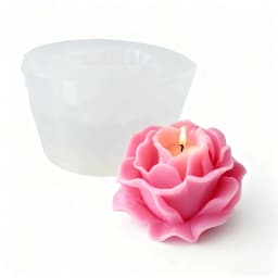 1 Piece 3D Elegant Rose Silicone Mold - Reusable Flexible Mold for Candles, Resin Art, Handmade Soap and Clay Making, Delicate Petal Design, Home Decoration, Valentine's Day Gift, Floral Shape, Special Gift for Craft Enthusiasts