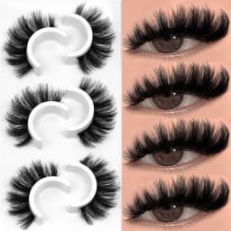 Veltrinay Fake Lashes 3D Mink Lashes Soft False Eyelashes Natural Thick Faux Mink Eyelashes Extention Makeup